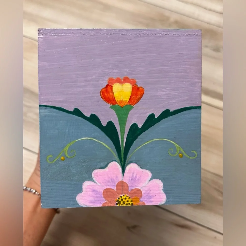 New Painted Wooden Tissue Box made by Me